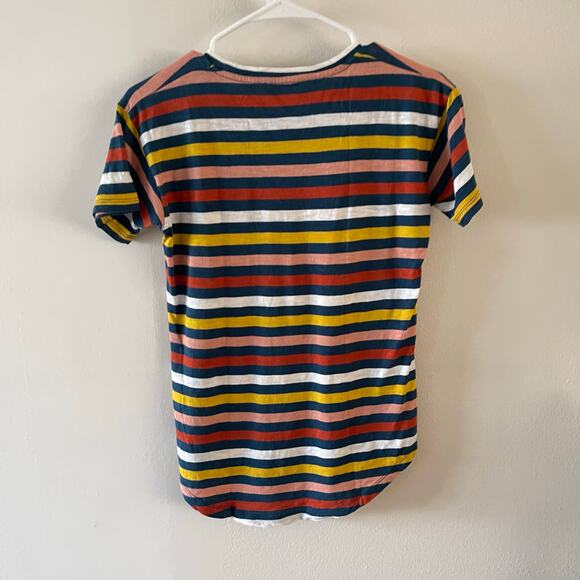 Madewell Lennie Stripe Crewneck Tee Womens X-Small Whisper Cotton Basic Casual - Picture 3 of 11